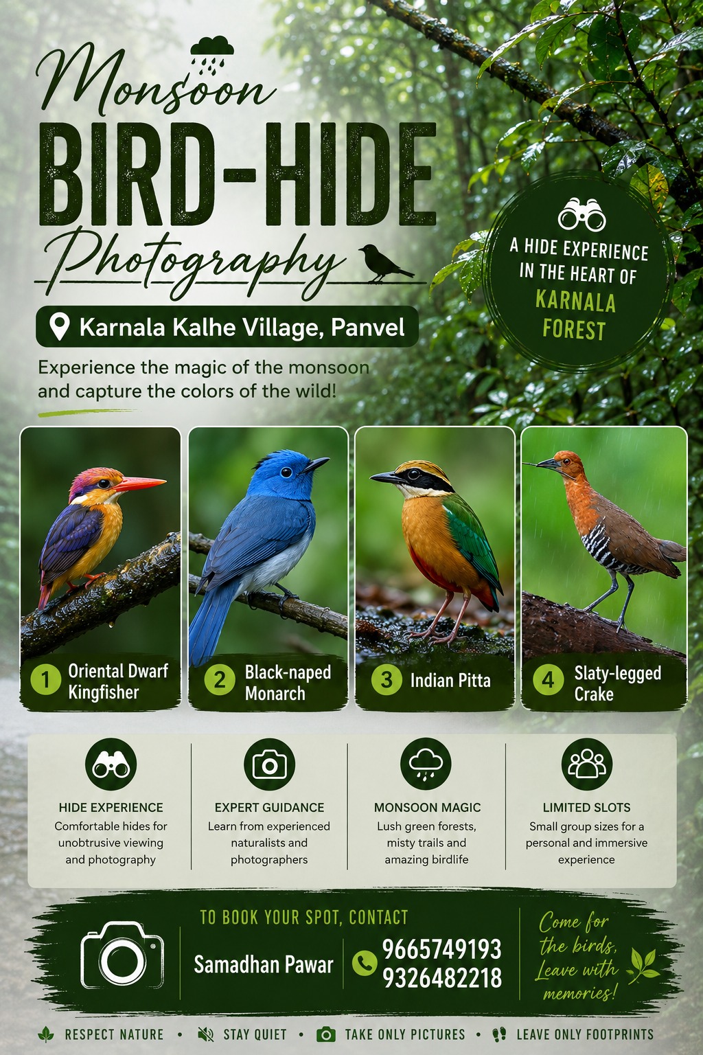 Monsoon Bird-Hide Photography