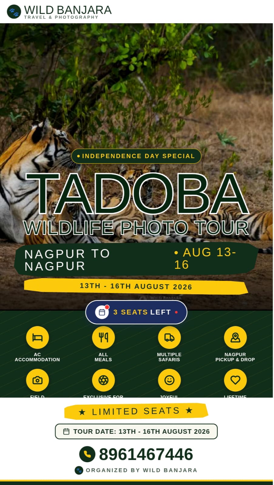 TADOBA WILDLIFE  PHOTO TOUR